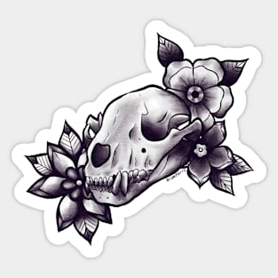 raccoon skull Sticker